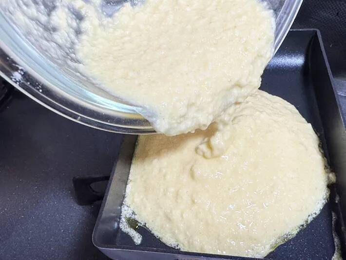 豆腐1丁に『卵』『片栗粉』を入れて…　玉子焼き器で作ったものがこちら