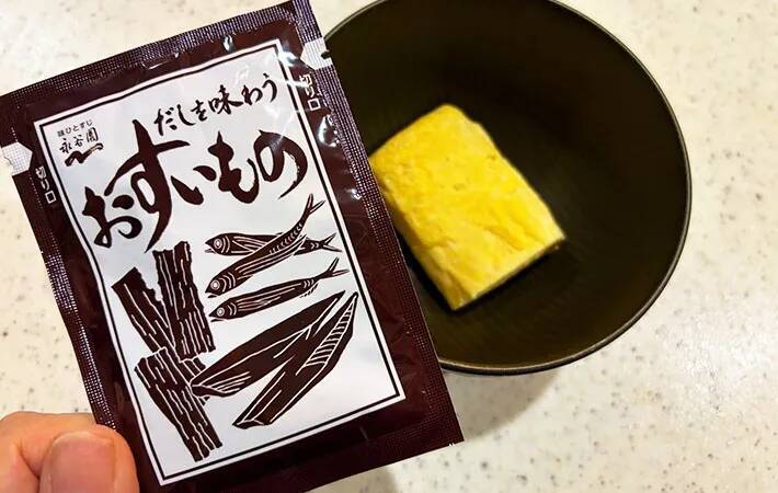 玉子焼きの形がくずれたら…『1袋』をかけてお湯をそそぐと？「ふわふわでおいしい」