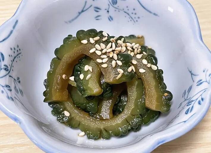 ゴーヤに『味ぽん』をかけて　2時間後に「箸が止まらない」「ご飯に合いそう」
