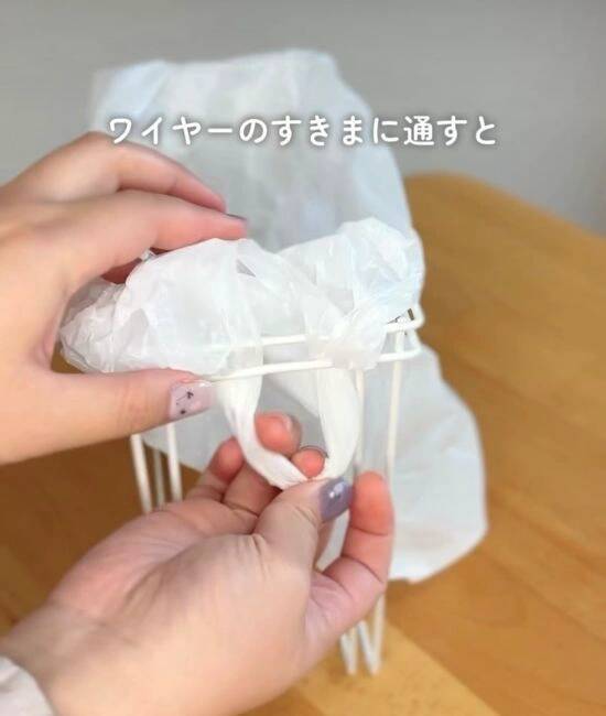 ワイヤーふきんかけを収納に使うと？　ライフハックに「試します」「真似したい」