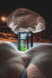 「雪が降る北海道の電話ボックス　屋根を見ると…「AIじゃないの？」「二度見した」」の画像2