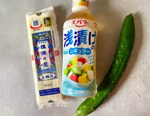 「『キュウリの浅漬け』をそうめんにのせるだけ　暑い日のお昼ご飯はコレで決定」の画像