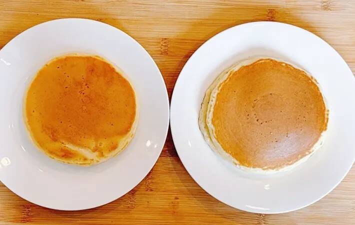 同じ材料なのに『＋0.5cm』もふんわりした！　森永のコツで「自宅のホットケーキ」がここまで変わる