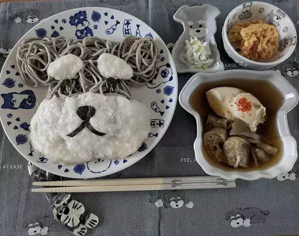 「「かわいすぎて食べられない」　愛犬をモチーフにした『手作りランチ』がこちら」の画像