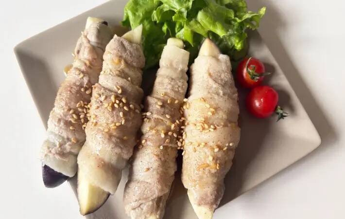 10分で作る『ナスの肉巻き』 大さじ2杯の味つけで「さっぱり食べられる」