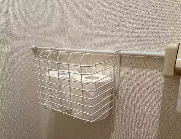 「110円で買った『ワイヤーバスケット』　じゃない使い方に「収納の幅が広がった」」の画像