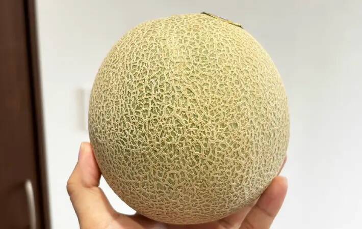 2つに割ったメロンを冷凍庫に入れて？　できた簡単おやつが、こちら！