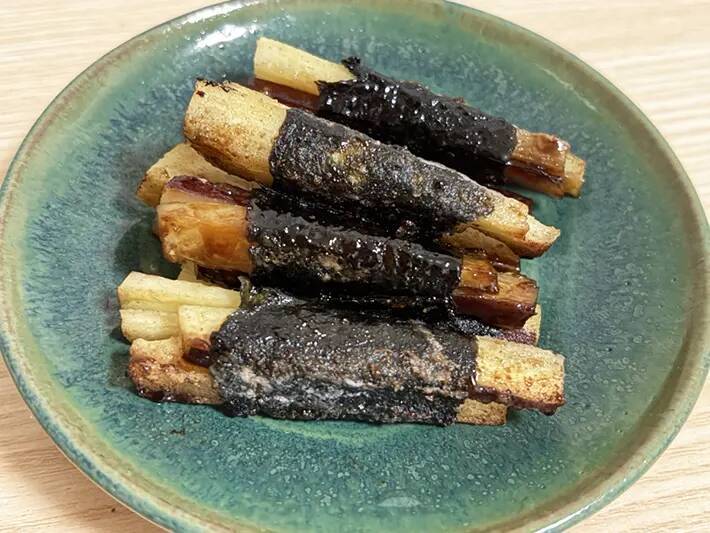 サツマイモに『大さじ1杯ずつ』かけて…　海苔巻きレシピが「ご飯にピッタリ」「弁当にもいい」