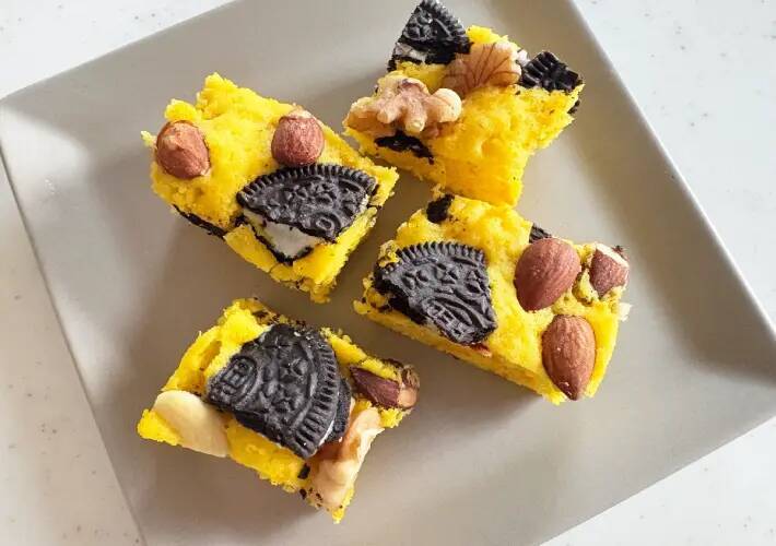 レンチンで作れる『カボチャのケーキ』　食べた子供が「うま！」「また作って」