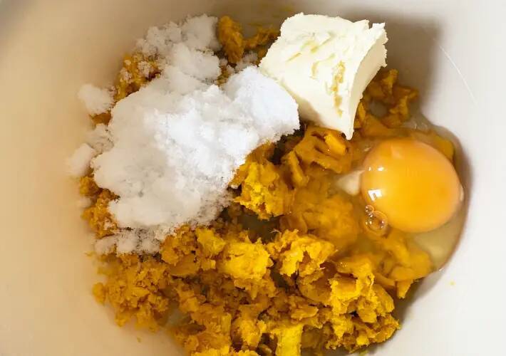 レンチンで作れる『カボチャのケーキ』　食べた子供が「うま！」「また作って」
