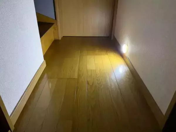 暗い玄関や廊下にペタリ！　キャンドゥで買って設置した440円のモノが…？