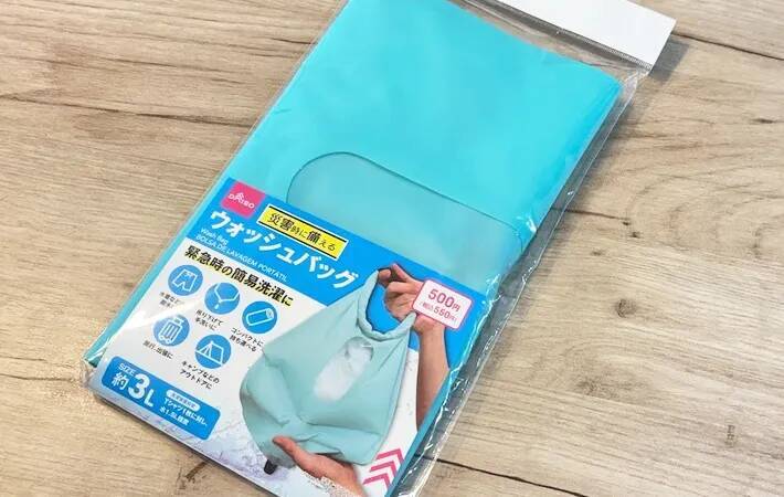 ダイソーで買った『緑のバッグ』　使い道に「これは便利」「夏のお出かけに欠かせない！」