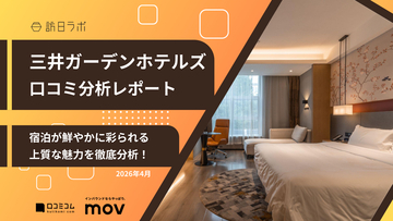 【口コミ分析レポート】三井ガーデンホテルズに寄せられた口コミを分析！リラックスできる〇〇の設備が好評