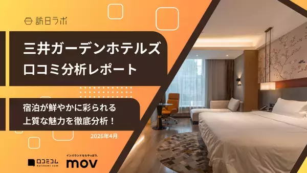 【口コミ分析レポート】三井ガーデンホテルズに寄せられた口コミを分析！リラックスできる〇〇の設備が好評