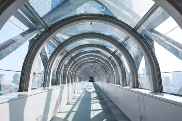 「梅田スカイビルの「建築美学と現代アートに触れるガイドツアー」紹介。絶景とともに味わう広東ランチ付き」の画像