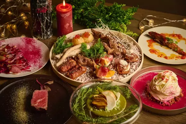 明治公園内の薪火フレンチ「natuRe tokyo」が贈る、華やかな料理を集めたクリスマスディナーコース