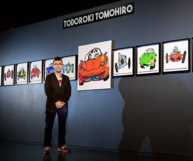 轟友宏氏の個展「Happy Drive！＋招福2023」を阪神梅田本店で開催。乗り物シリーズや招福シリーズを展示