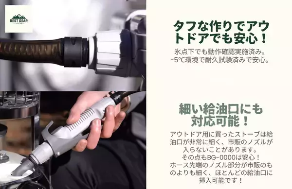 「ストーブ用品を1台に集約。韓国発のポリタンクセット「BG-0000」がCAMPFIREで先行販売」の画像