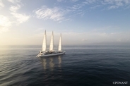 3本マストのラグジュアリーな帆船「ル・ポナン号」。そのヨットクルージング旅行の航路が決定