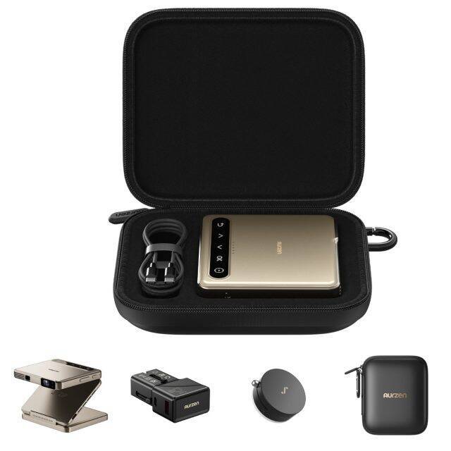 世界初！手のひらサイズの三つ折りプロジェクター「Aurzen ZIP」で、感動的な大画面体験をどこでも