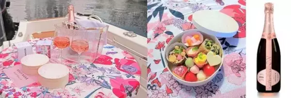 「目黒川と大岡川で催行｜花見と「シャンドン ロゼ」を楽しむクルージング」の画像