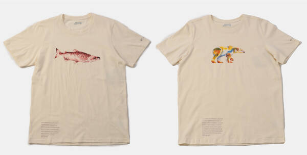 絶滅危惧種を描いた「コロンビア」のオーガニックコットン100%Tシャツ