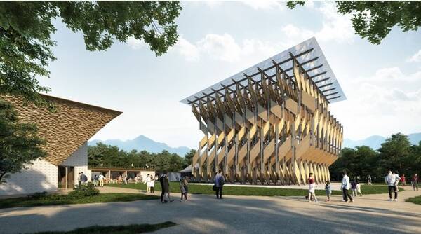 岡山県真庭市 蒜山高原に 隈研吾氏設計のランドマーク が晴海から移築 21年7月6日 エキサイトニュース