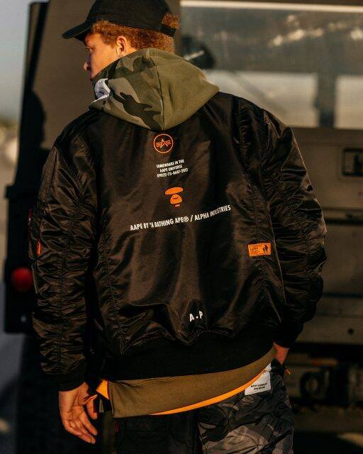 AAPE BY A BATHING APE × ALPHA INDUSTRIESのコラボコレクションが登場 