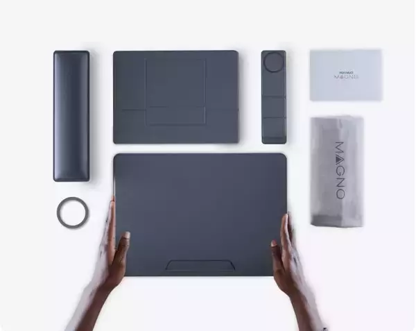 移動中に膝上で快適にワーク。ノートパソコンスタンド「MAGNO」が東京＆大阪の体験型ストアに登場