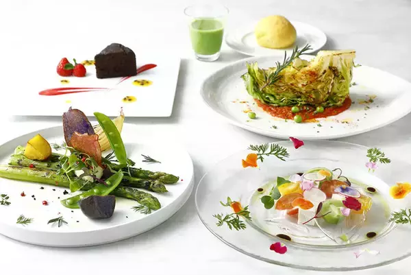 「春の食材を堪能！東京産の野菜×植物肉のベジフルコース」の画像