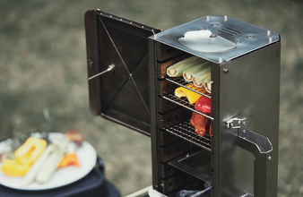 JTLとallroverが共同開発。縦＆横置きの2WAYで使える、軽量コンパクトなアウトドアグリル「CAVE」