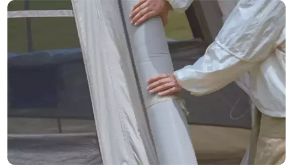 「空気で設営できるワンタッチテント「TAILIエアテント」金属フレームの代わりにエアチューブを採用」の画像