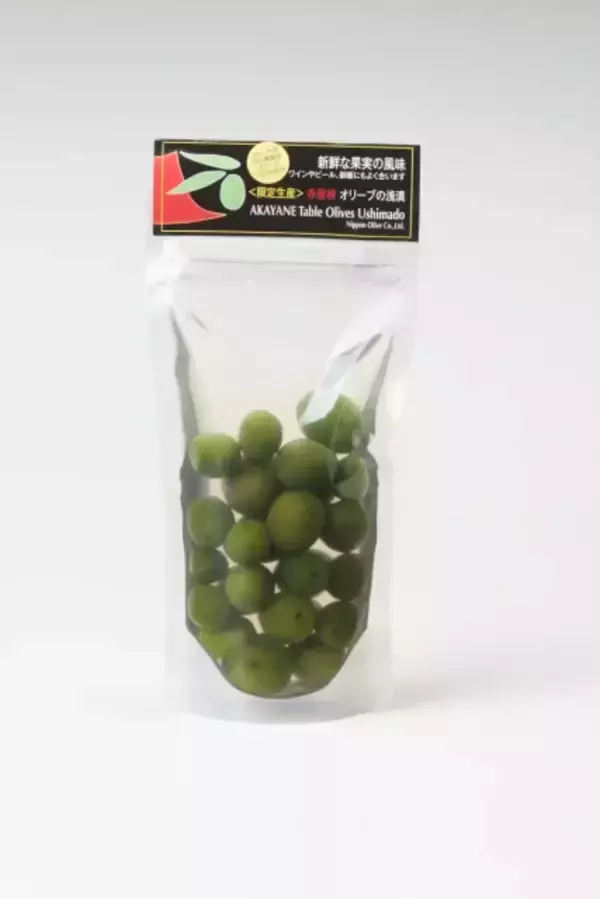 「秋が旬のオリーブをあっさりと味わう。国産早摘み「赤屋根 オリーブの浅漬」が販売中」の画像