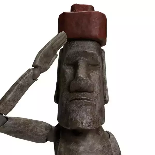 「こんなスタイリッシュなモアイ像、見たことある！？“触って遊べる芸術作品”として予約受付中」の画像