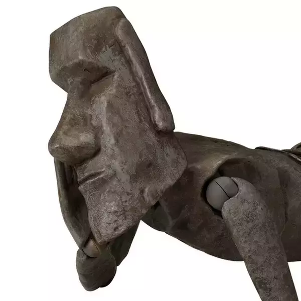 「こんなスタイリッシュなモアイ像、見たことある！？“触って遊べる芸術作品”として予約受付中」の画像