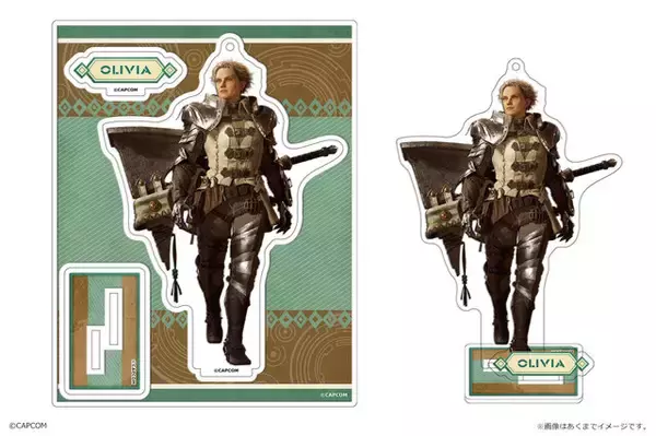 「『モンハンワイルズ』アルマ、ジェマのアクリルフィギュアが‘登場！作中の武器アイコンも“メタルピンズ”に」の画像