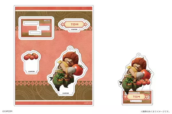 「『モンハンワイルズ』アルマ、ジェマのアクリルフィギュアが‘登場！作中の武器アイコンも“メタルピンズ”に」の画像