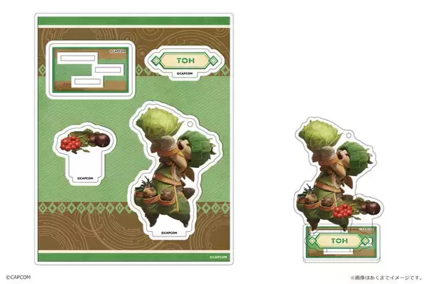 「『モンハンワイルズ』アルマ、ジェマのアクリルフィギュアが‘登場！作中の武器アイコンも“メタルピンズ”に」の画像