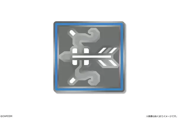 「『モンハンワイルズ』アルマ、ジェマのアクリルフィギュアが‘登場！作中の武器アイコンも“メタルピンズ”に」の画像