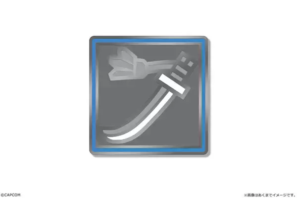 「『モンハンワイルズ』アルマ、ジェマのアクリルフィギュアが‘登場！作中の武器アイコンも“メタルピンズ”に」の画像