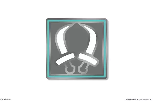 「『モンハンワイルズ』アルマ、ジェマのアクリルフィギュアが‘登場！作中の武器アイコンも“メタルピンズ”に」の画像