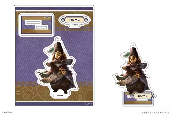 「『モンハンワイルズ』アルマ、ジェマのアクリルフィギュアが‘登場！作中の武器アイコンも“メタルピンズ”に」の画像