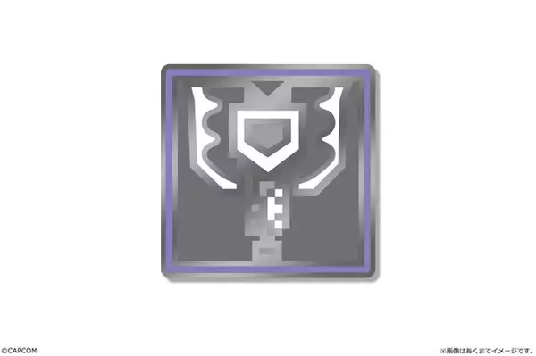 「『モンハンワイルズ』アルマ、ジェマのアクリルフィギュアが‘登場！作中の武器アイコンも“メタルピンズ”に」の画像