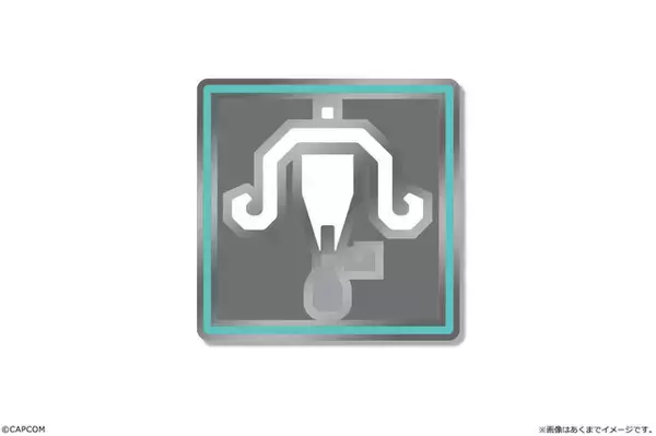 「『モンハンワイルズ』アルマ、ジェマのアクリルフィギュアが‘登場！作中の武器アイコンも“メタルピンズ”に」の画像