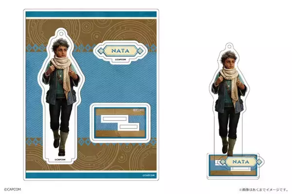 「『モンハンワイルズ』アルマ、ジェマのアクリルフィギュアが‘登場！作中の武器アイコンも“メタルピンズ”に」の画像