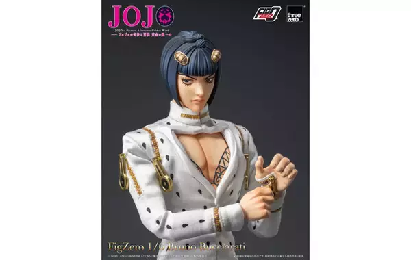 「“アリーヴェデルチ！”も決まる！「ジョジョ 5部」より「ブローノ・ブチャラティ」がフル可動フィギュア化、大型ジッパーなど豊富なオプション」の画像