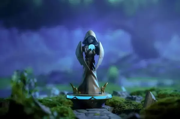 「『原神』より「七天神像（モンド）」がフィギュアライト化！球体と台座部分が神秘的に光り輝く」の画像