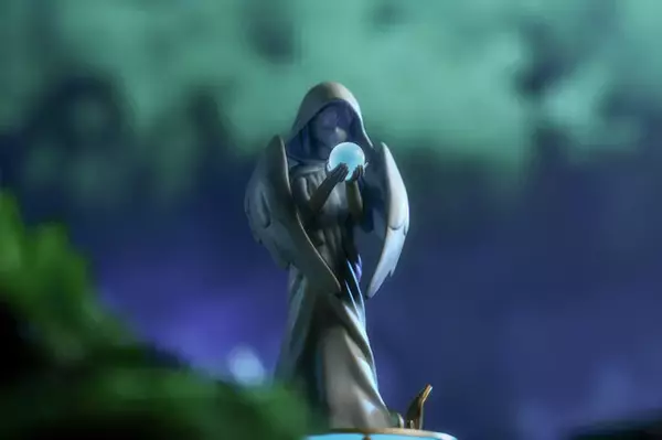 「『原神』より「七天神像（モンド）」がフィギュアライト化！球体と台座部分が神秘的に光り輝く」の画像