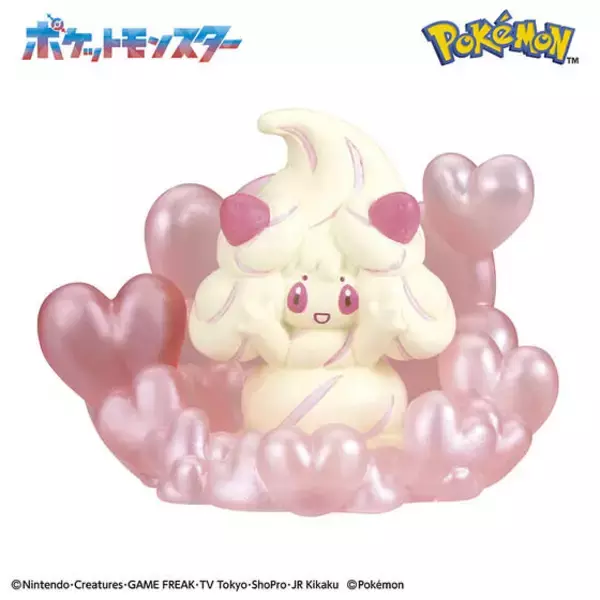 「ピカチュウ、エーフィたちがお風呂で“あまえる”！『ポケモン』びっくらたまご バスポッピングが発売ーパール加工でクリア感のある専用台座付き全5種」の画像