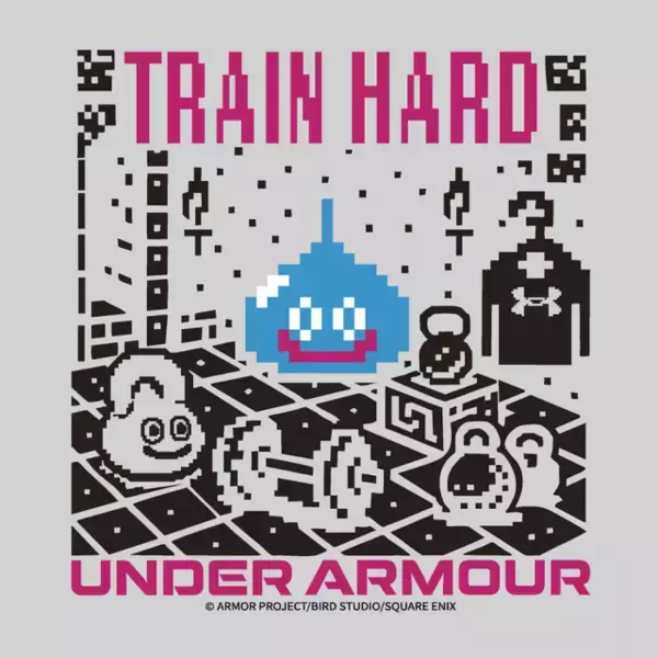 「スライムたちも強くなりたい！『ドラクエ』×「アンダーアーマー」コラボとして、オリジナルイラストを使用した4アイテムがラインナップ」の画像